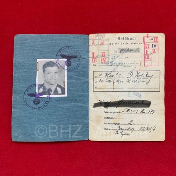 Luftwaffe Soldbuch Flieger-Stabsingenieur