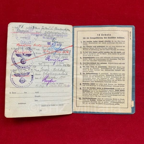 Luftwaffe Soldbuch Flieger-Stabsingenieur