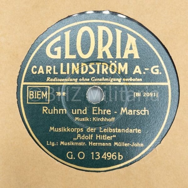 78 Toerenplaat Musiekkorps der Leibstandarte "Adolf Hitler"