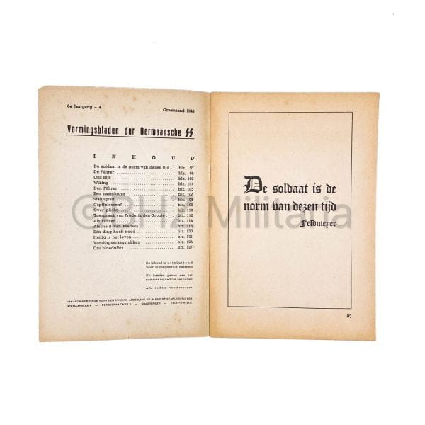 SS Vormingsbladen der Germaansche SS - April 1943 - 3e Jaargang Nr 4