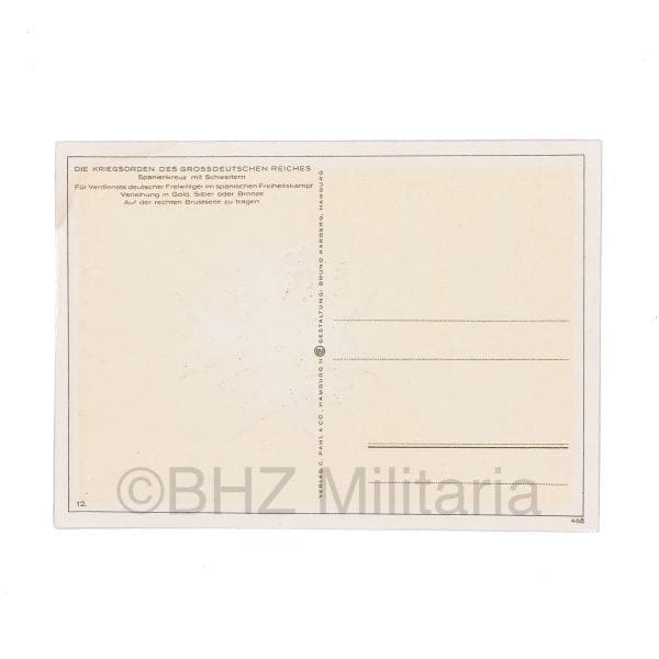 Die Kriegsorden des Grossdeutschen Reiches – 12. Spanienkreuz mit Schwertern