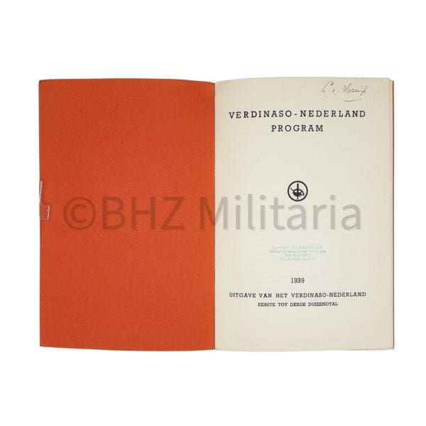 Verdinaso-Nederland Program 1939
