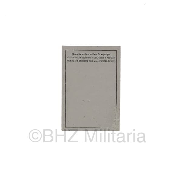 Wehrpass & Wehrmacht Führerschein Arts
