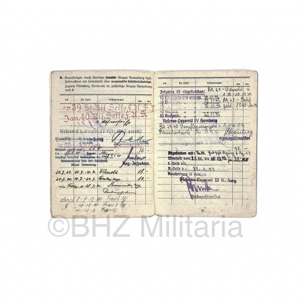Luftwaffe Soldbuch Oberleutnant Flak - Afbeelding 16