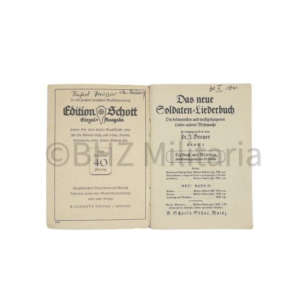 Das Neue Soldaten Liederbuch Textbuch Heft 1