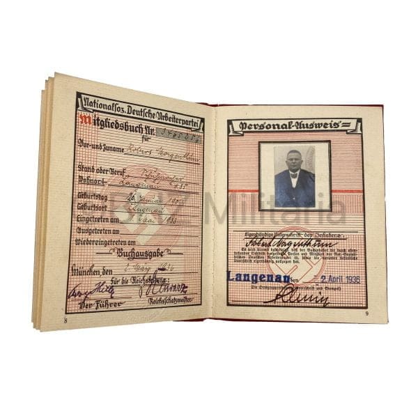 NSDAP Membership Booklet