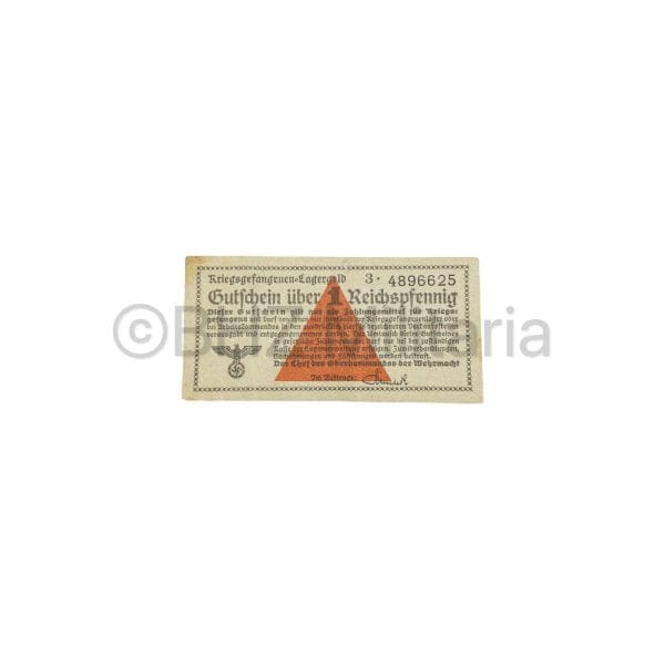 Kriegsgefangenen Lagergeld 1 Reichspfennig