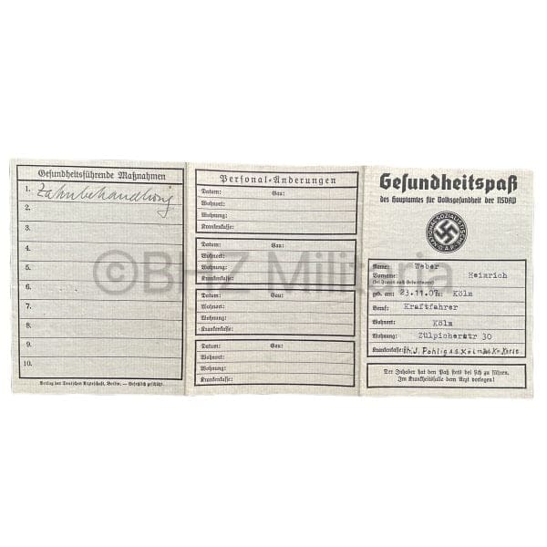 Gesundheitspaß NSDAP