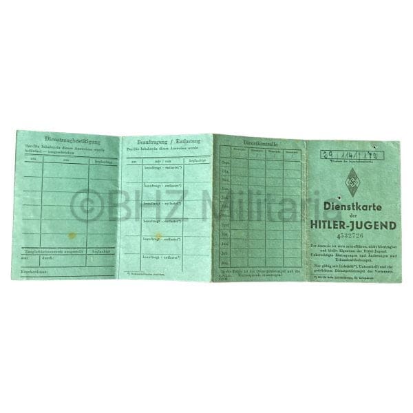 Dienstkarte der Hitler-Jugend 4532726 - BDM