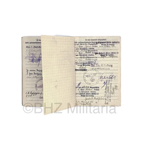 Luftwaffe Soldbuch Oberleutnant FLAK