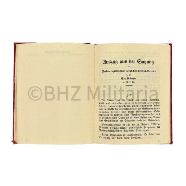 NSDAP Mitgliedsbuch 1932 - SA Mann