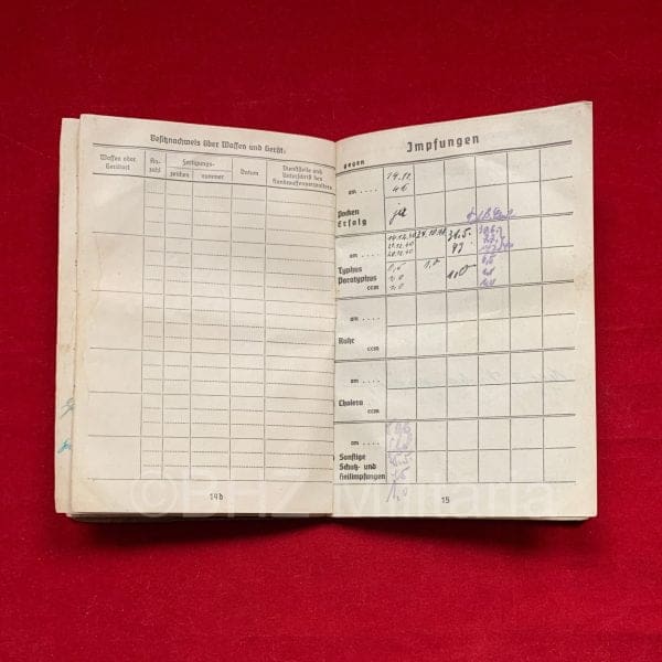 Soldbuch Kriegsmarine - Marine Flak Abteilung