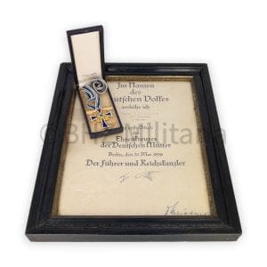 Moederkruis Goud met ingelijst Certificaat