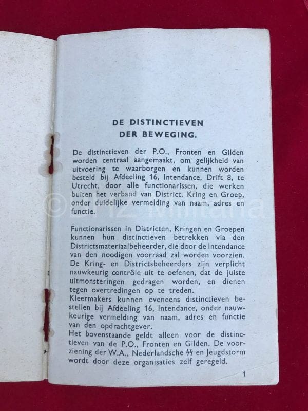 De Distinctieven der Beweging - Origineel