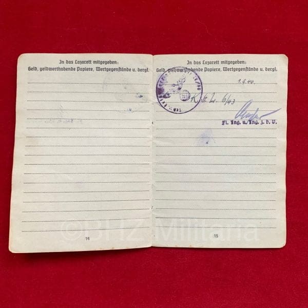 Luftwaffe Soldbuch Flieger-Stabsingenieur