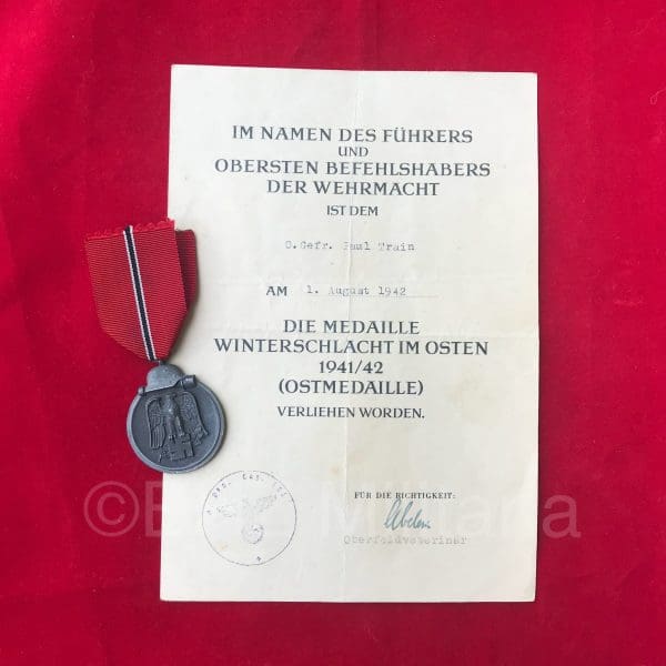 Die Medaille Winterschlacht im Osten 1941/42 Ostmedaille