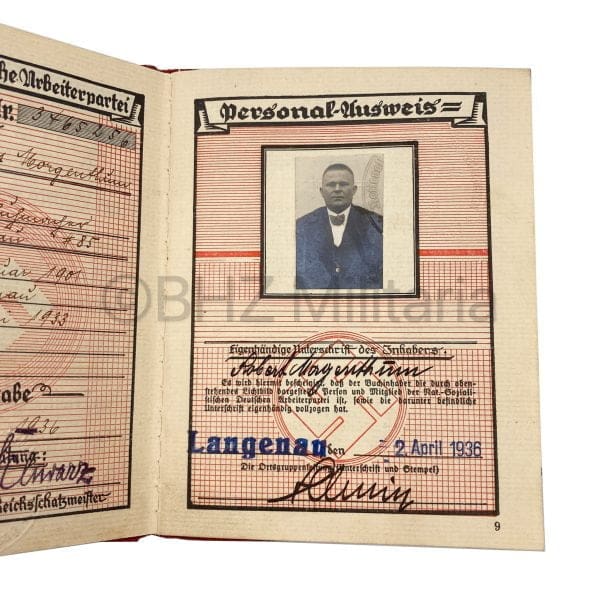 NSDAP Membership Booklet