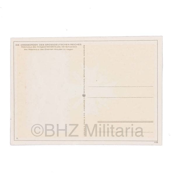 Die Kriegsorden des Grossdeutschen Reiches – 11. Ritterkreuz des Kriegsverdienstkreuzes mit Schwertern