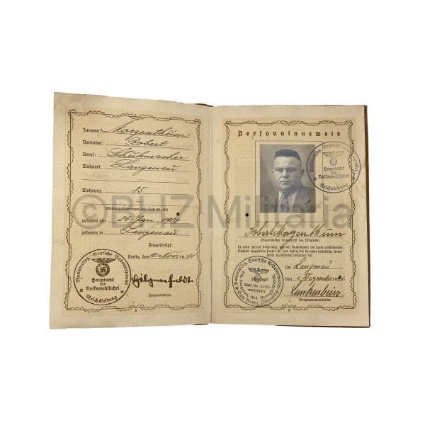 Nationalsozialistische Volkswohlfahrt Membership Booklet