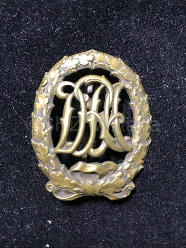 Bronzen DRA sportonderscheiding eerst versie DRGM 33918