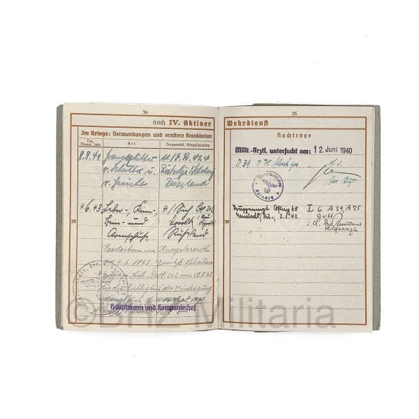 Wehrpass Obergefreiter Landesschützen-Bataillon 242
