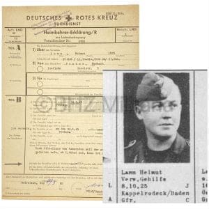 DRK Heimkehrer-Erklärung SS Mann