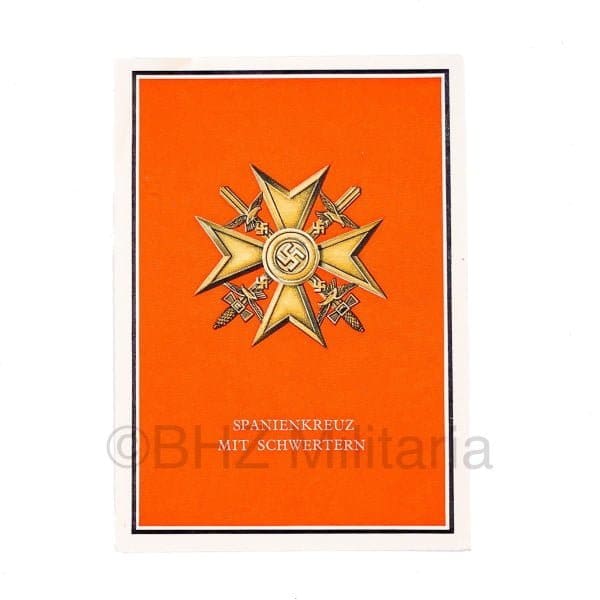 Die Kriegsorden des Grossdeutschen Reiches – 12. Spanienkreuz mit Schwertern