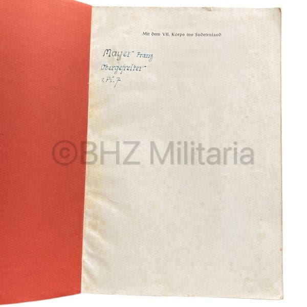 Mit den VII Korps ins Sudetenland & Sudetenland Medaille