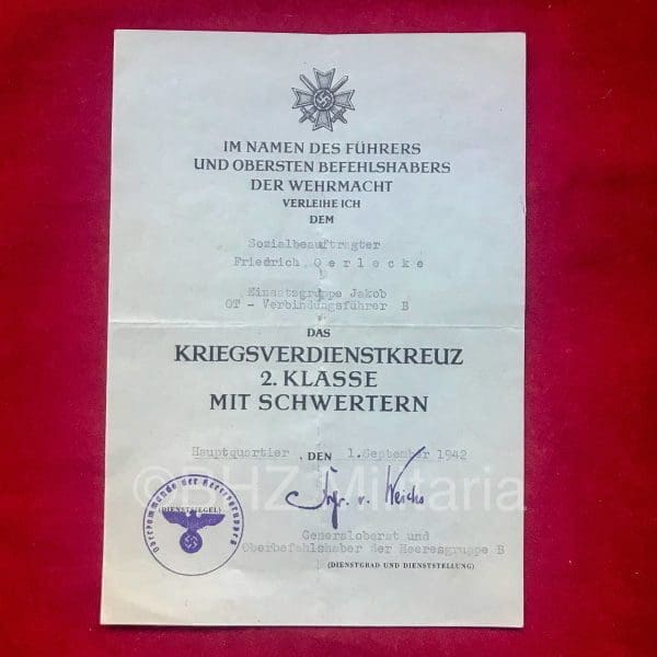 Document KVK2 - Organisation Todt