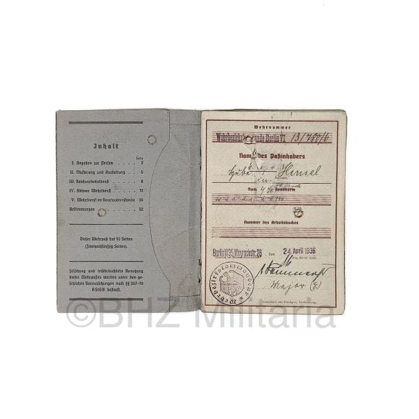 Wehrpass & Wehrmacht Führerschein Arts