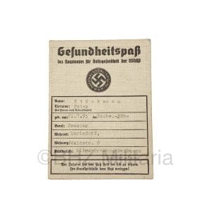 Gesundheidspass des Hauptamtes für Volksgesundheit der NSDAP