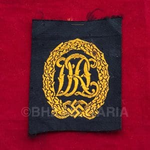 Fraai stoffen exemplaar van het DRL (Deutsches Reichssportabzeichen für Leibesübungen).