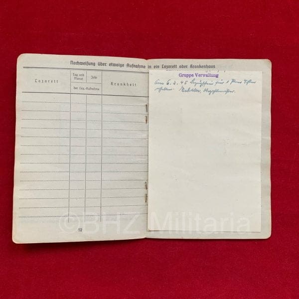Luftwaffe Soldbuch Flieger-Stabsingenieur