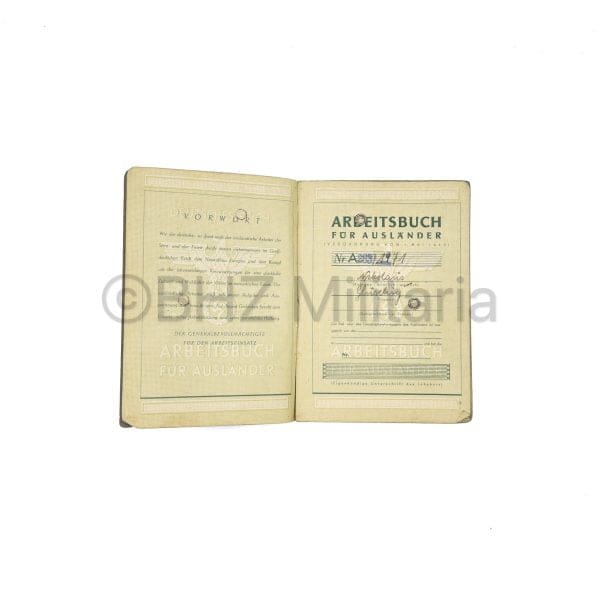 Arbeitsbuch für Ausländer + OST badge