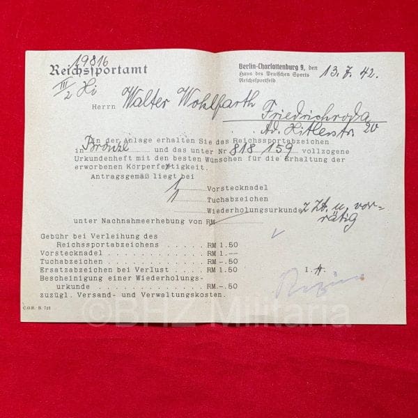 Reichssportabzeichen / Reichsjugendsportabzeichen