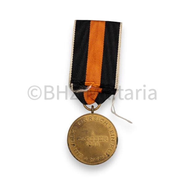 Medaille zur Erinnerung an den 1 Oktober 1938