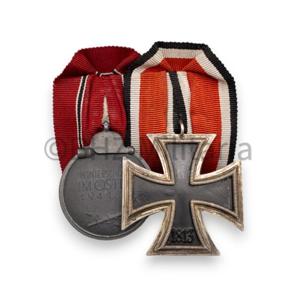 doppelspange ijzeren kruis 1939 2e kl en ostmedaille 3