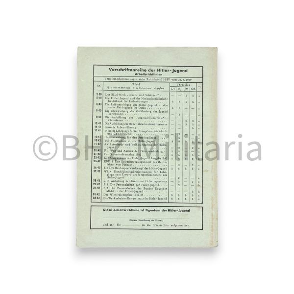 die werkarbeit im kriegseinsatz der hitler jugend 33/42