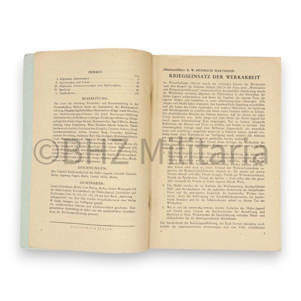 die werkarbeit im kriegseinsatz der hitler jugend 33/42