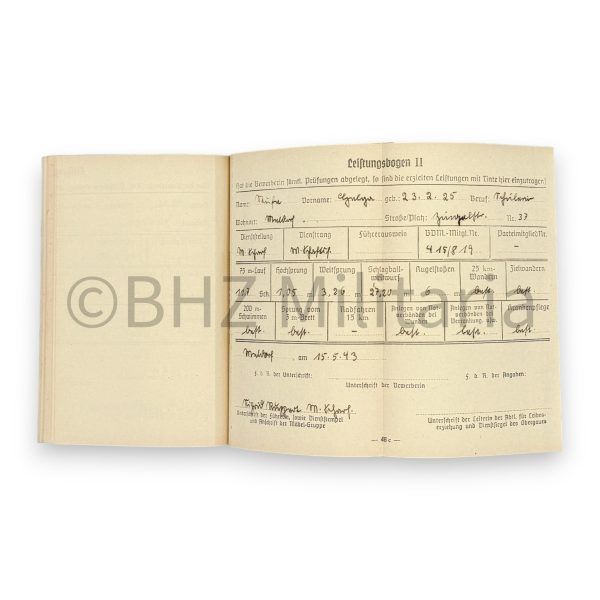 leistungsbuch des bundes deutscher mädel und des jungmädelbundes in der hj