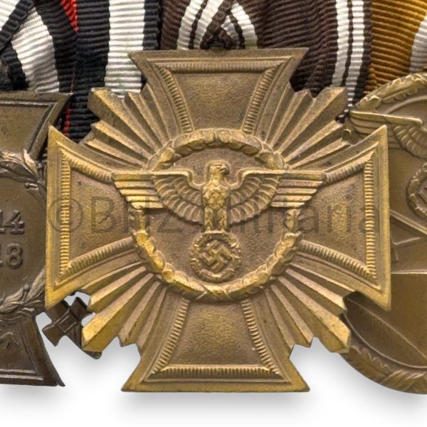 ordenschnalle kvk, frontkämpfer, dienstausz nsdap en westwall