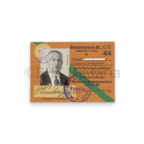 dienstausweis sicherheitspolizei 1944 gruppe