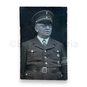 ansichtkaart nsdap gaugeschaftsführer met "ehrenzeichen der nsdap" en handtekening