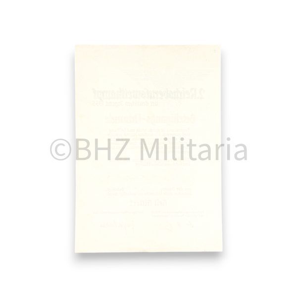 beteiligungs urkunde 2. reichsberufswettkampf der deutschen jugend 1935