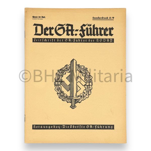 der sa führer – zeitschrift der sa führer der nsdap – sonderdruck 8/9