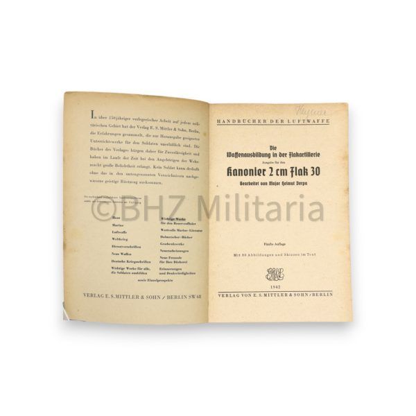 die waffenausbildung in der flakartillerie kanonier 2 cm flak 30