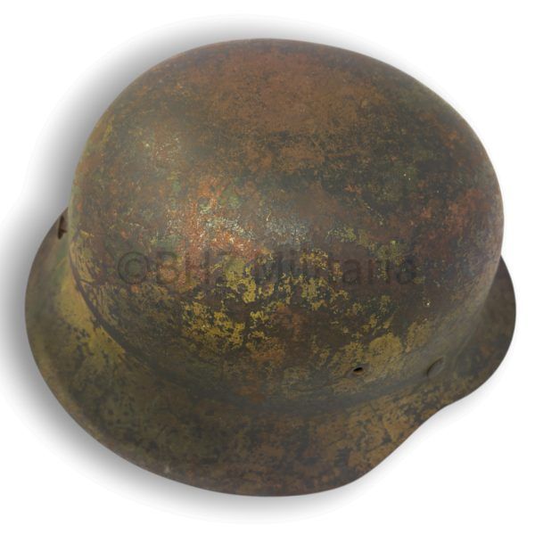m42 lw felddivision 2 kleuren camo helm et66 met band & gaas afdruk