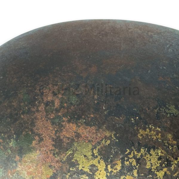 m42 lw felddivision 2 kleuren camo helm et66 met band & gaas afdruk
