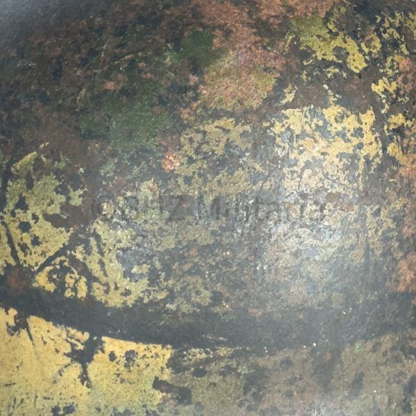 m42 lw felddivision 2 kleuren camo helm et66 met band & gaas afdruk