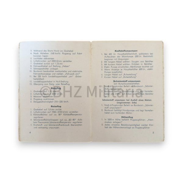 l.dv. t 2111 p/fl exerzier karte he 111 ausgabe dezember 1942 (zeldzaam)